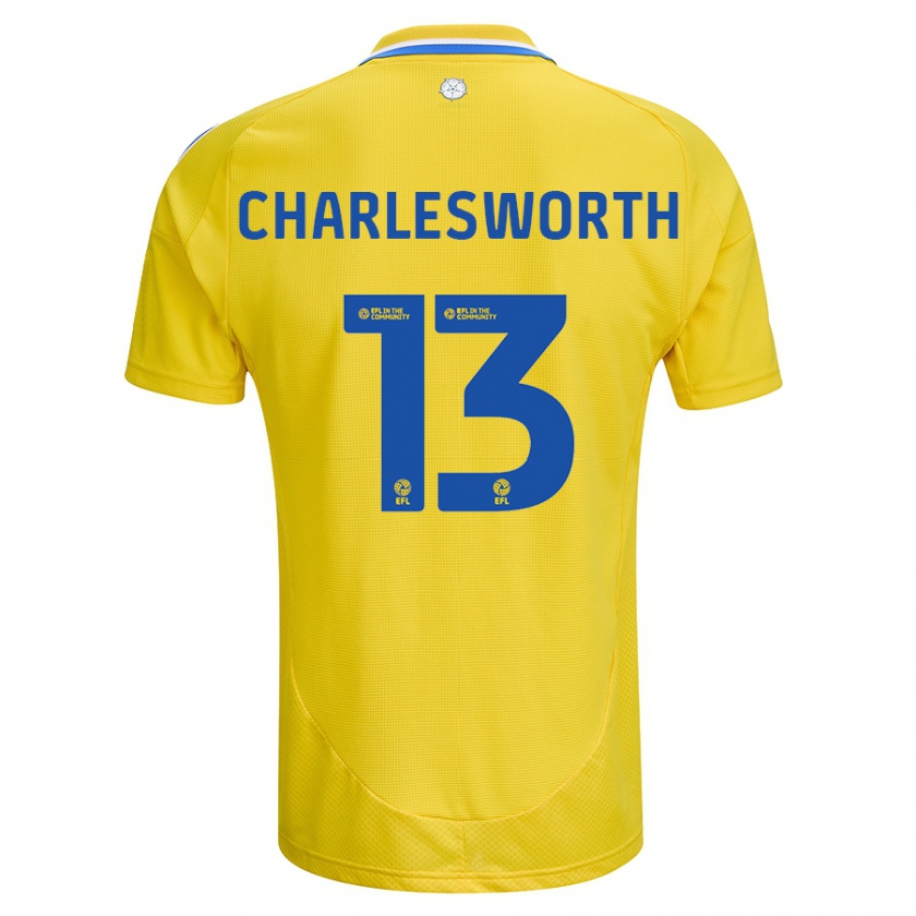 Kandiny Kinder Millie Robshaw-Charlesworth #13 Gelb Blau Auswärtstrikot Trikot 2024/25 T-Shirt