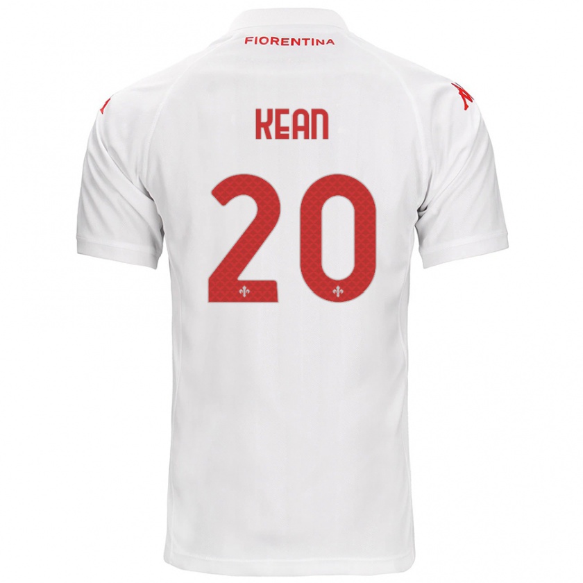 Kandiny Kinder Moise Kean #20 Weiß Auswärtstrikot Trikot 2024/25 T-Shirt