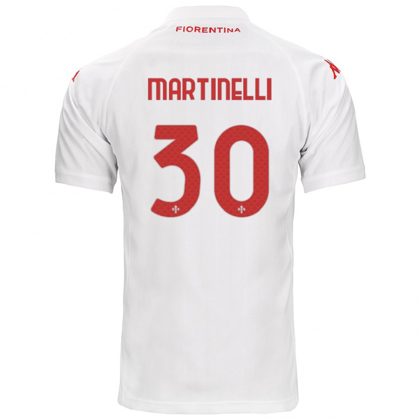 Kandiny Kinder Tommaso Martinelli #30 Weiß Auswärtstrikot Trikot 2024/25 T-Shirt