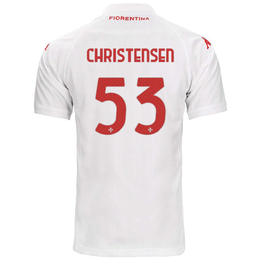 Kandiny Kinder Oliver Christensen #53 Weiß Auswärtstrikot Trikot 2024/25 T-Shirt