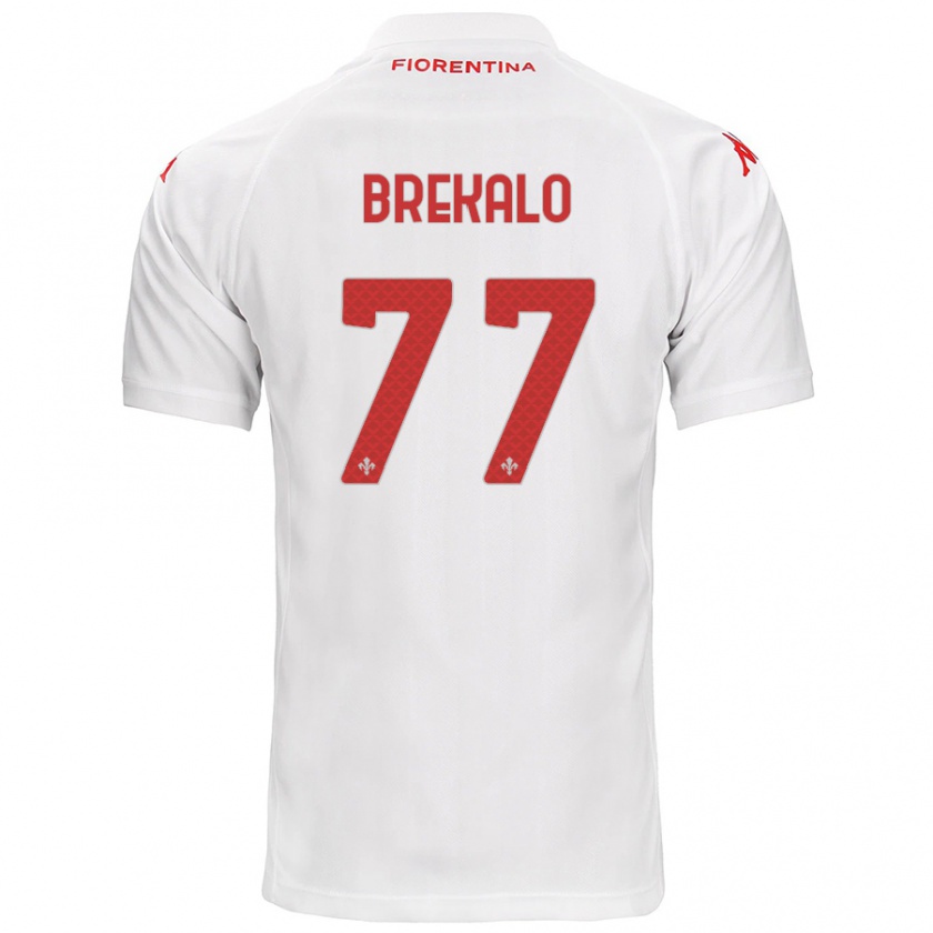 Kandiny Kinder Josip Brekalo #77 Weiß Auswärtstrikot Trikot 2024/25 T-Shirt