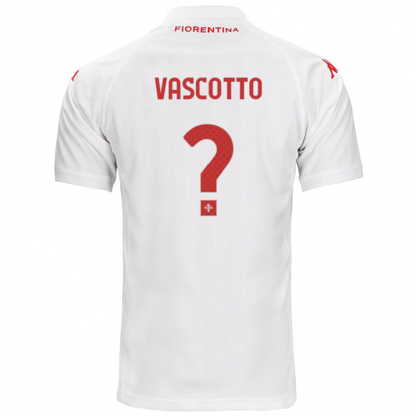 Kandiny Kinder Edoardo Vascotto #0 Weiß Auswärtstrikot Trikot 2024/25 T-Shirt