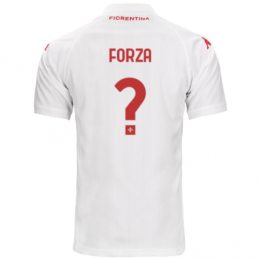 Kandiny Kinder Francesco Forza #0 Weiß Auswärtstrikot Trikot 2024/25 T-Shirt