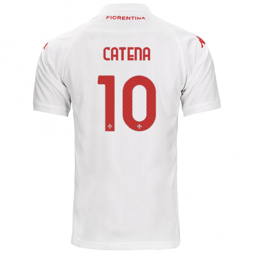 Kandiny Kinder Michaela Catena #10 Weiß Auswärtstrikot Trikot 2024/25 T-Shirt