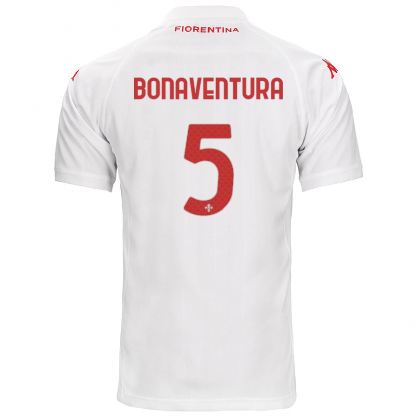 Kandiny Kinder Giacomo Bonaventura #5 Weiß Auswärtstrikot Trikot 2024/25 T-Shirt