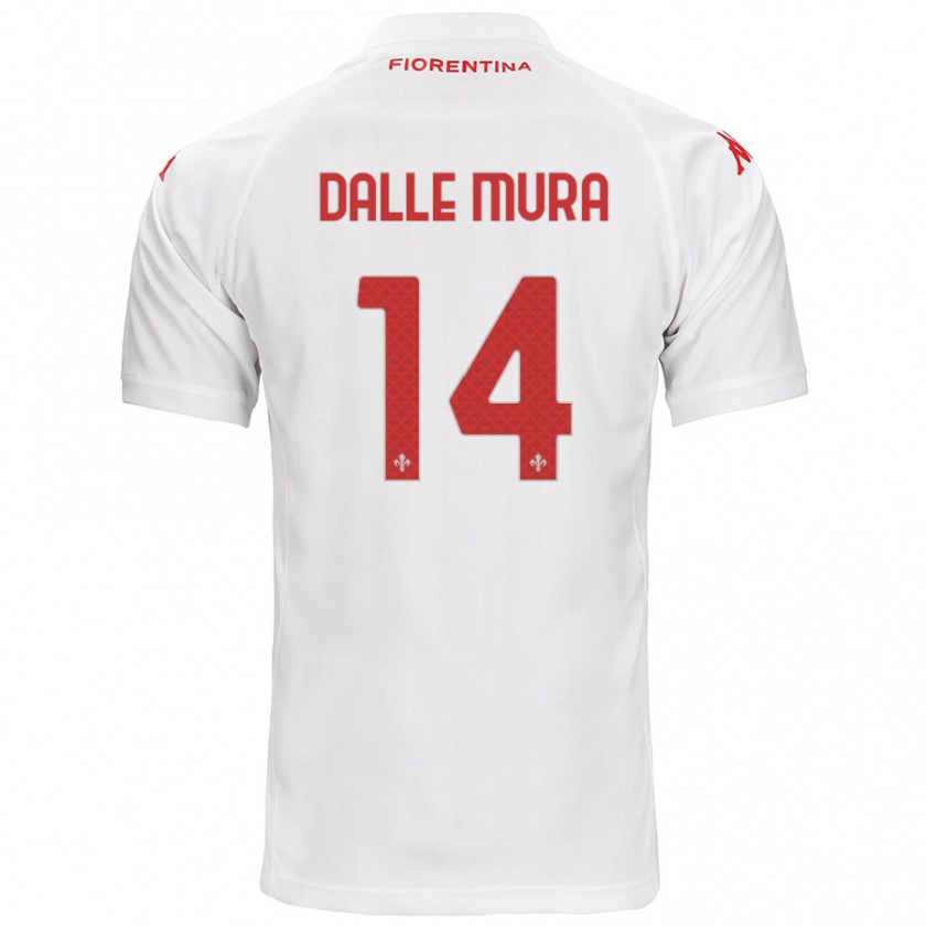 Kandiny Kinder Christian Dalle Mura #14 Weiß Auswärtstrikot Trikot 2024/25 T-Shirt