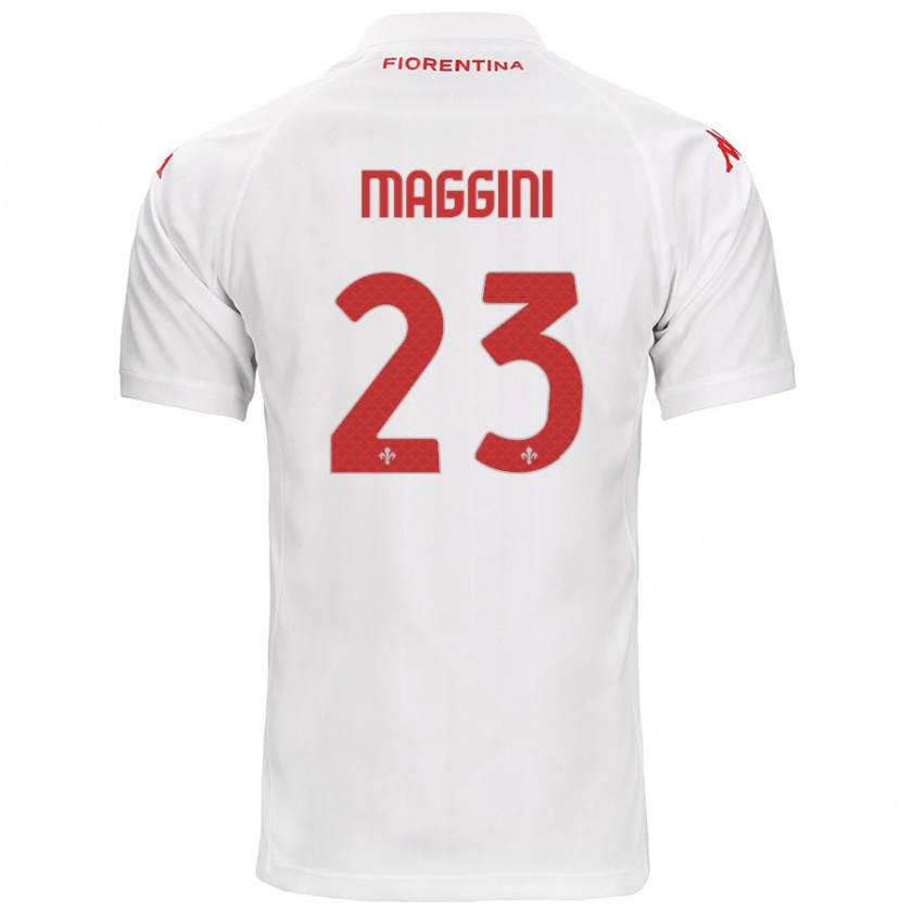 Kandiny Kinder Filippo Maggini #23 Weiß Auswärtstrikot Trikot 2024/25 T-Shirt