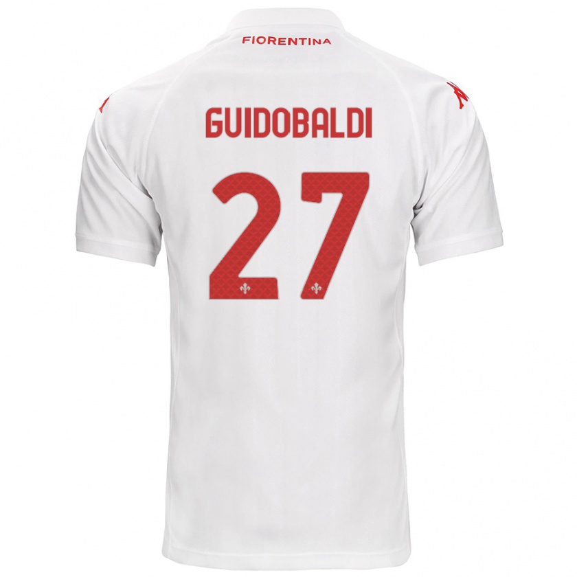 Kandiny Kinder Filippo Guidobaldi #27 Weiß Auswärtstrikot Trikot 2024/25 T-Shirt