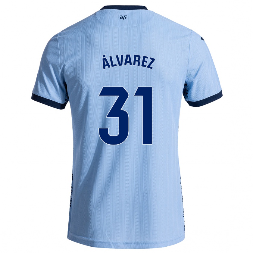 Kandiny Kinder Iker Álvarez #31 Himmelblau Auswärtstrikot Trikot 2024/25 T-Shirt