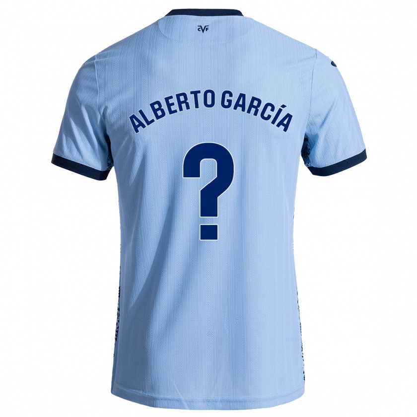 Kandiny Kinder Alberto García #0 Himmelblau Auswärtstrikot Trikot 2024/25 T-Shirt