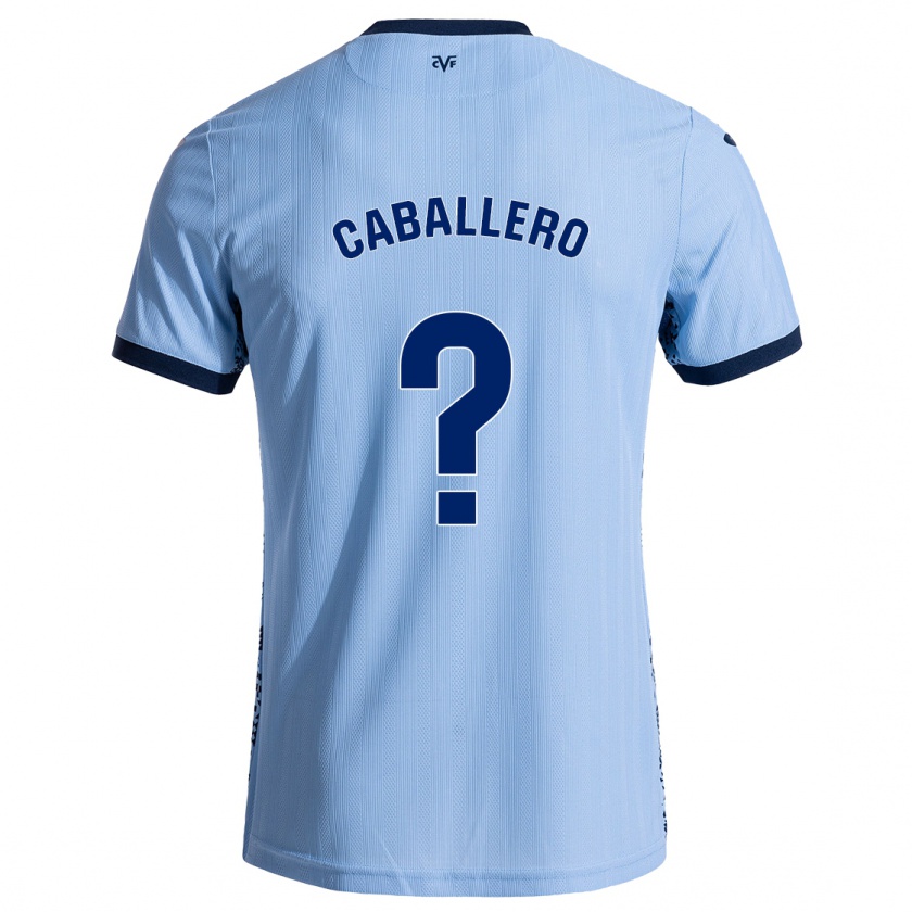 Kandiny Kinder Jesús Caballero #0 Himmelblau Auswärtstrikot Trikot 2024/25 T-Shirt