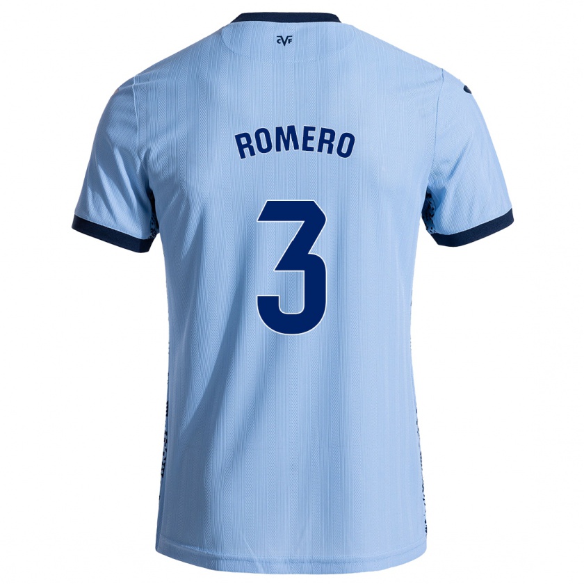 Kandiny Kinder Cristo Romero #3 Himmelblau Auswärtstrikot Trikot 2024/25 T-Shirt