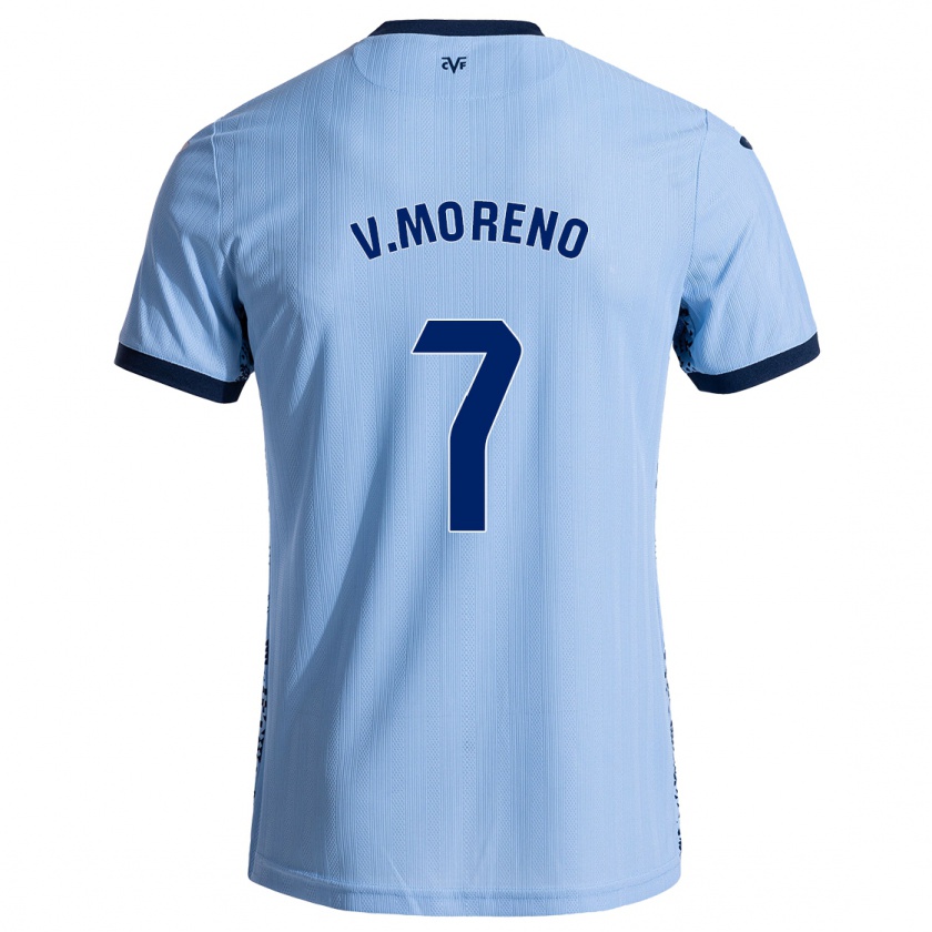 Kandiny Kinder Víctor Moreno #7 Himmelblau Auswärtstrikot Trikot 2024/25 T-Shirt