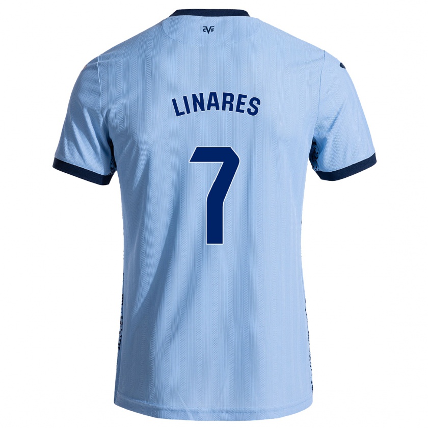 Kandiny Kinder Mario Linares #7 Himmelblau Auswärtstrikot Trikot 2024/25 T-Shirt