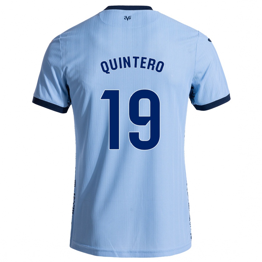 Kandiny Kinder Luis Quintero #19 Himmelblau Auswärtstrikot Trikot 2024/25 T-Shirt