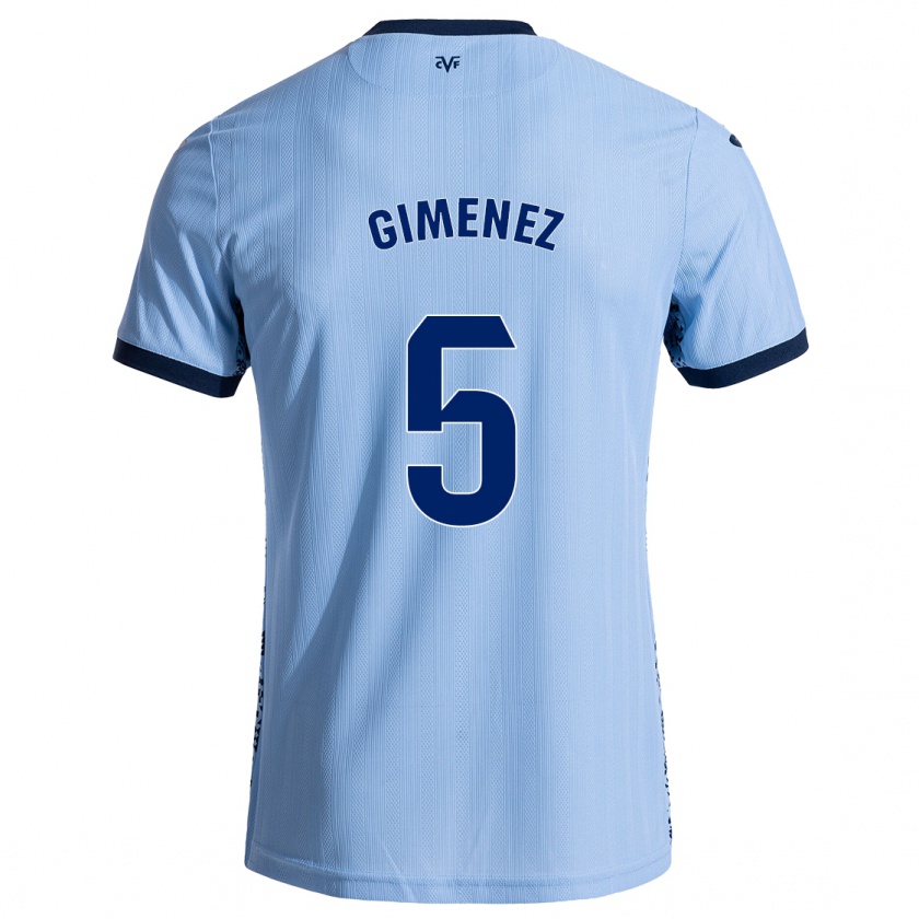 Kandiny Kinder Yenifer Giménez #5 Himmelblau Auswärtstrikot Trikot 2024/25 T-Shirt