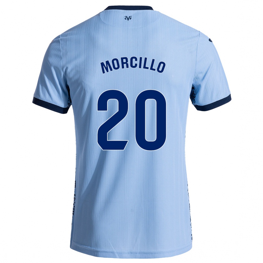 Kandiny Kinder Raquel Morcillo #20 Himmelblau Auswärtstrikot Trikot 2024/25 T-Shirt