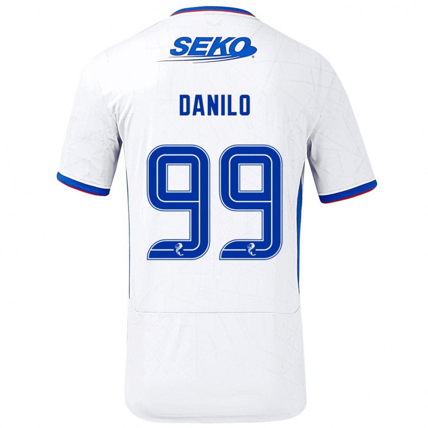 Kandiny Kinder Danilo #99 Weiß Blau Auswärtstrikot Trikot 2024/25 T-Shirt