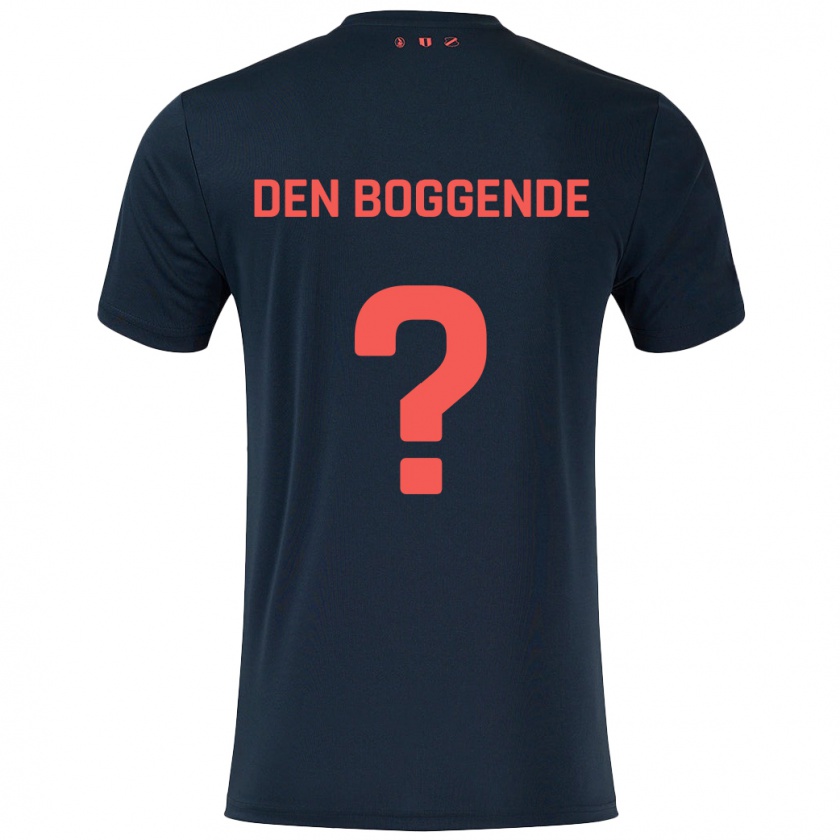 Kandiny Kinder Tijn Den Boggende #0 Schwarz Rot Auswärtstrikot Trikot 2024/25 T-Shirt