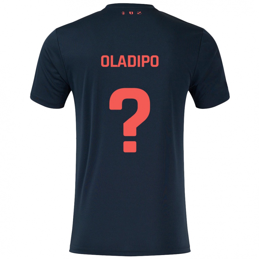 Kandiny Kinder Laolu Oladipo #0 Schwarz Rot Auswärtstrikot Trikot 2024/25 T-Shirt