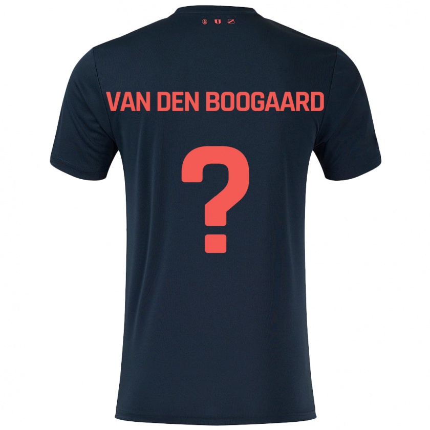 Kandiny Kinder Brian Van Den Boogaard #0 Schwarz Rot Auswärtstrikot Trikot 2024/25 T-Shirt