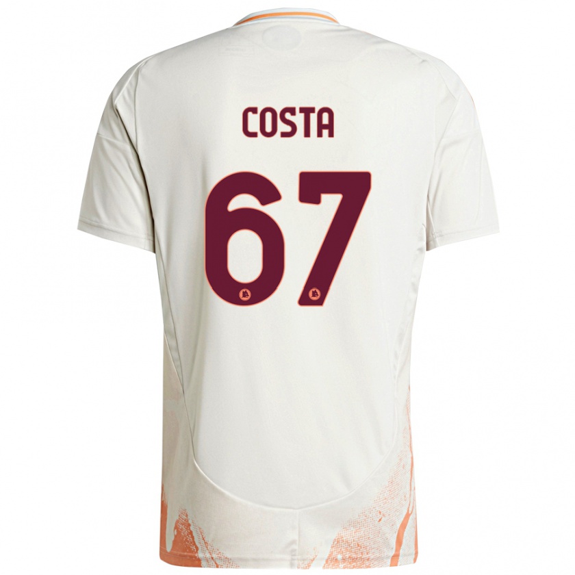 Kandiny Kinder João Costa #67 Cremeweiß Orange Auswärtstrikot Trikot 2024/25 T-Shirt