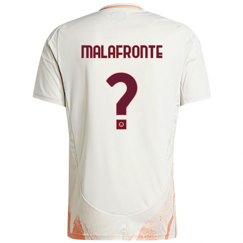 Kandiny Kinder Matteo Malafronte #0 Cremeweiß Orange Auswärtstrikot Trikot 2024/25 T-Shirt