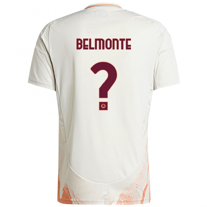 Kandiny Kinder Samuele Belmonte #0 Cremeweiß Orange Auswärtstrikot Trikot 2024/25 T-Shirt