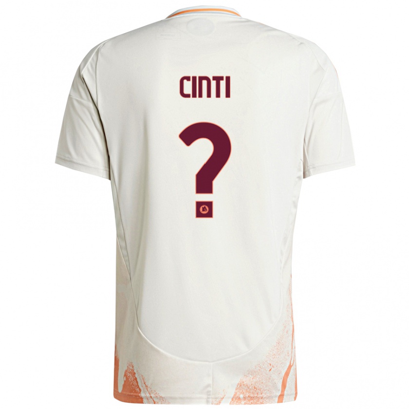 Kandiny Kinder Valerio Cinti #0 Cremeweiß Orange Auswärtstrikot Trikot 2024/25 T-Shirt