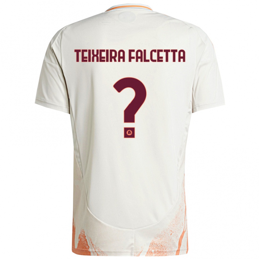 Kandiny Kinder Pietro Teixeira Falcetta #0 Cremeweiß Orange Auswärtstrikot Trikot 2024/25 T-Shirt