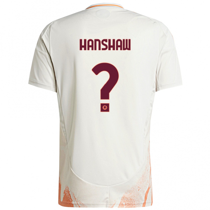 Kandiny Kinder Verena Hanshaw #0 Cremeweiß Orange Auswärtstrikot Trikot 2024/25 T-Shirt