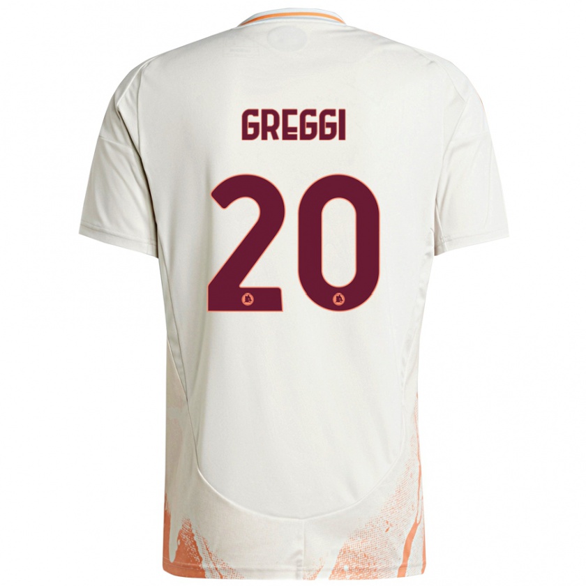 Kandiny Kinder Giada Greggi #20 Cremeweiß Orange Auswärtstrikot Trikot 2024/25 T-Shirt