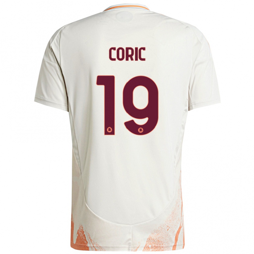 Kandiny Kinder Ante Coric #19 Cremeweiß Orange Auswärtstrikot Trikot 2024/25 T-Shirt