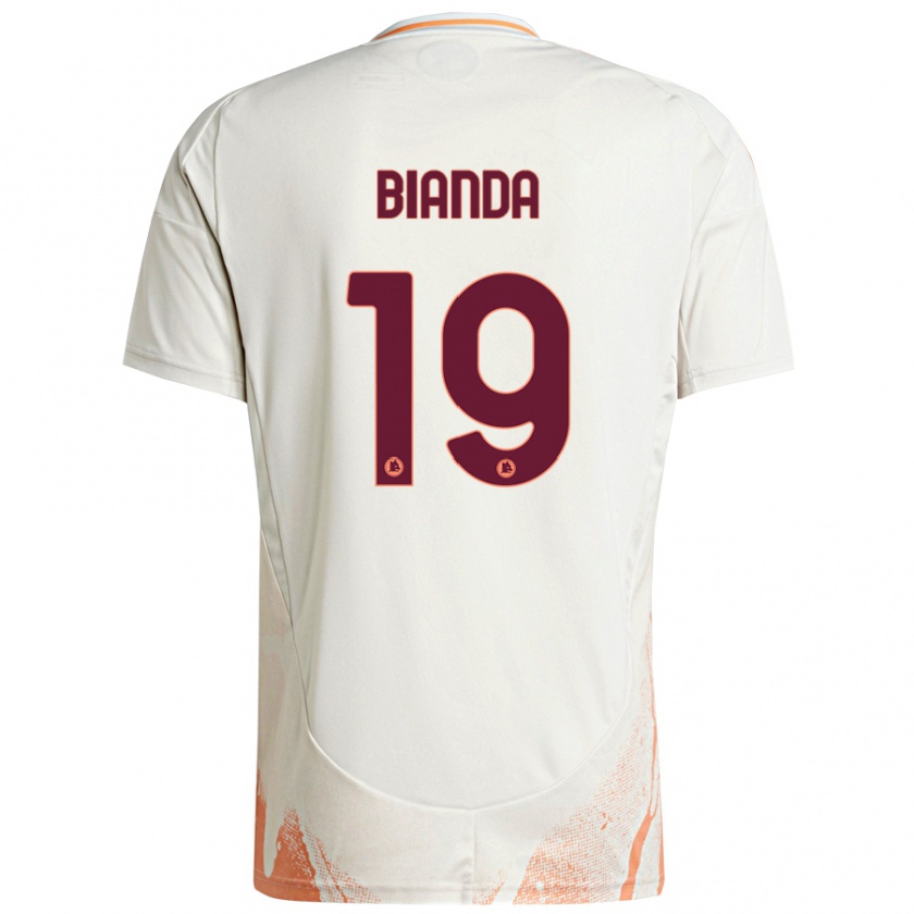 Kandiny Kinder William Bianda #19 Cremeweiß Orange Auswärtstrikot Trikot 2024/25 T-Shirt