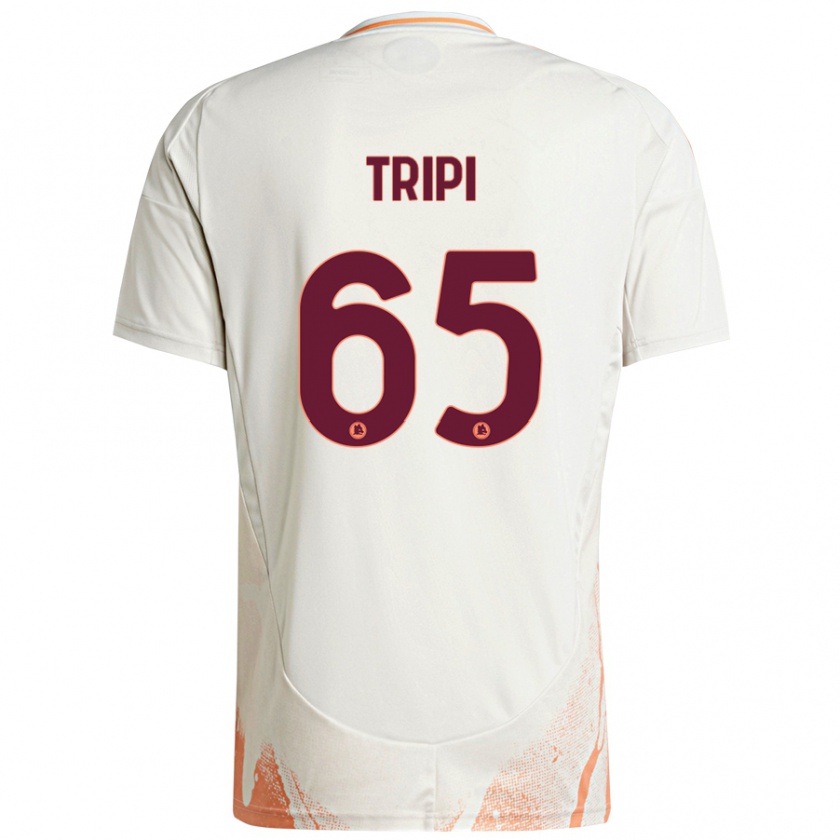 Kandiny Kinder Filippo Tripi #65 Cremeweiß Orange Auswärtstrikot Trikot 2024/25 T-Shirt