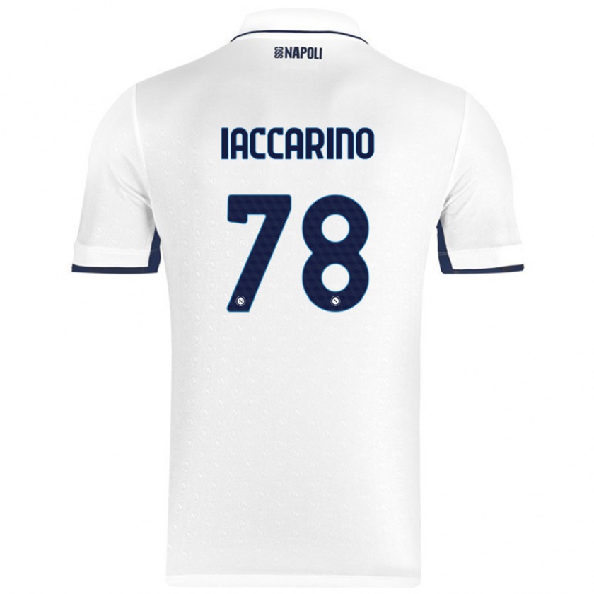 Kandiny Kinder Gennaro Iaccarino #78 Weiß Königsblau Auswärtstrikot Trikot 2024/25 T-Shirt