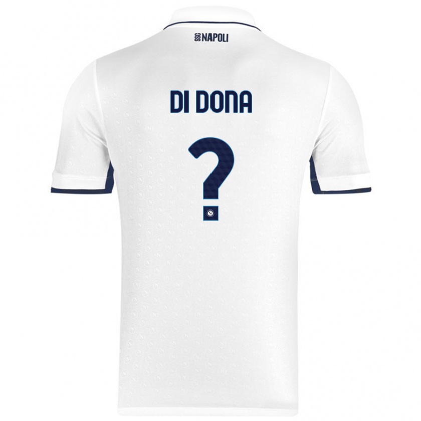 Kandiny Kinder Domenico Di Dona #0 Weiß Königsblau Auswärtstrikot Trikot 2024/25 T-Shirt