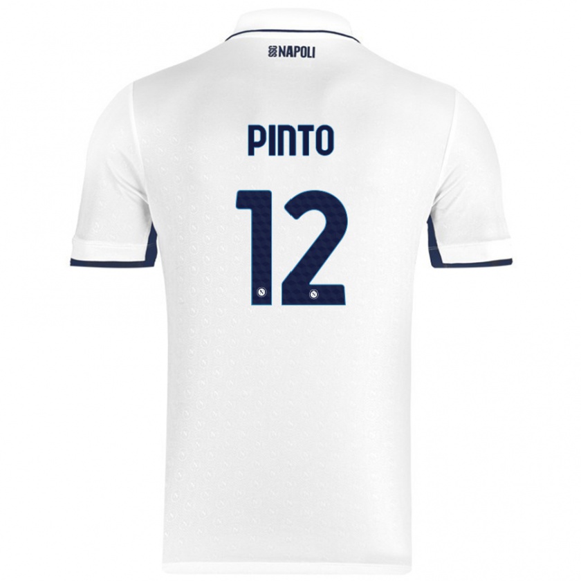 Kandiny Kinder Ciro Pinto #12 Weiß Königsblau Auswärtstrikot Trikot 2024/25 T-Shirt