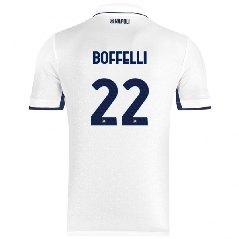 Kandiny Kinder Valerio Boffelli #22 Weiß Königsblau Auswärtstrikot Trikot 2024/25 T-Shirt