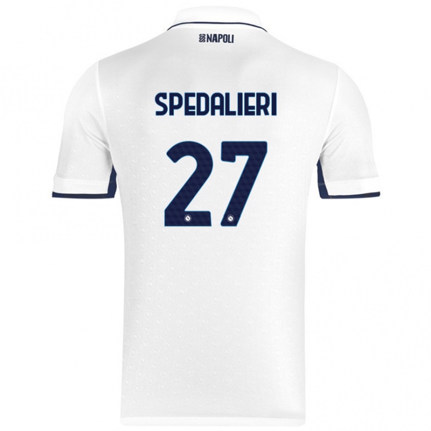 Kandiny Kinder Johnatan Andrea Spedalieri #27 Weiß Königsblau Auswärtstrikot Trikot 2024/25 T-Shirt