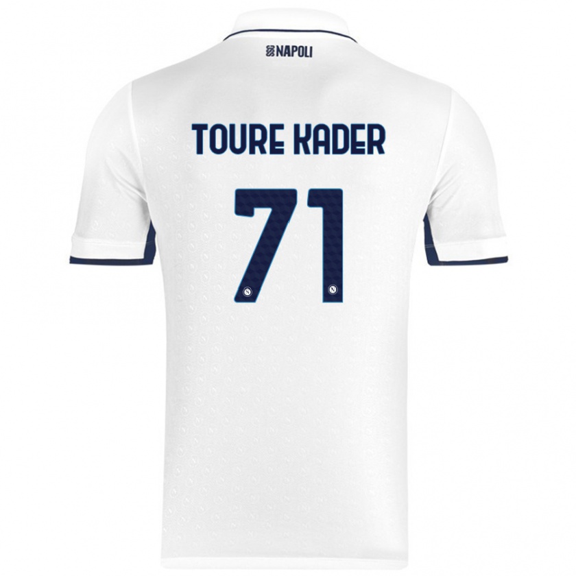 Kandiny Kinder Aziz Toure Kader #71 Weiß Königsblau Auswärtstrikot Trikot 2024/25 T-Shirt