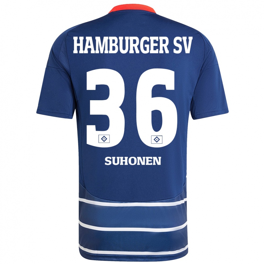 Kandiny Kinder Anssi Suhonen #36 Dunkelblau Auswärtstrikot Trikot 2024/25 T-Shirt