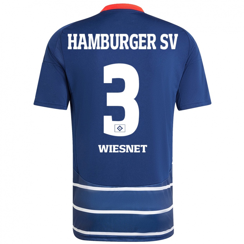 Kandiny Kinder Melvin Wiesnet #3 Dunkelblau Auswärtstrikot Trikot 2024/25 T-Shirt