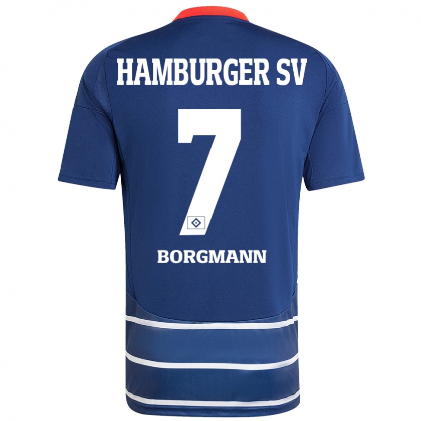 Kandiny Kinder Marcus Borgmann #7 Dunkelblau Auswärtstrikot Trikot 2024/25 T-Shirt