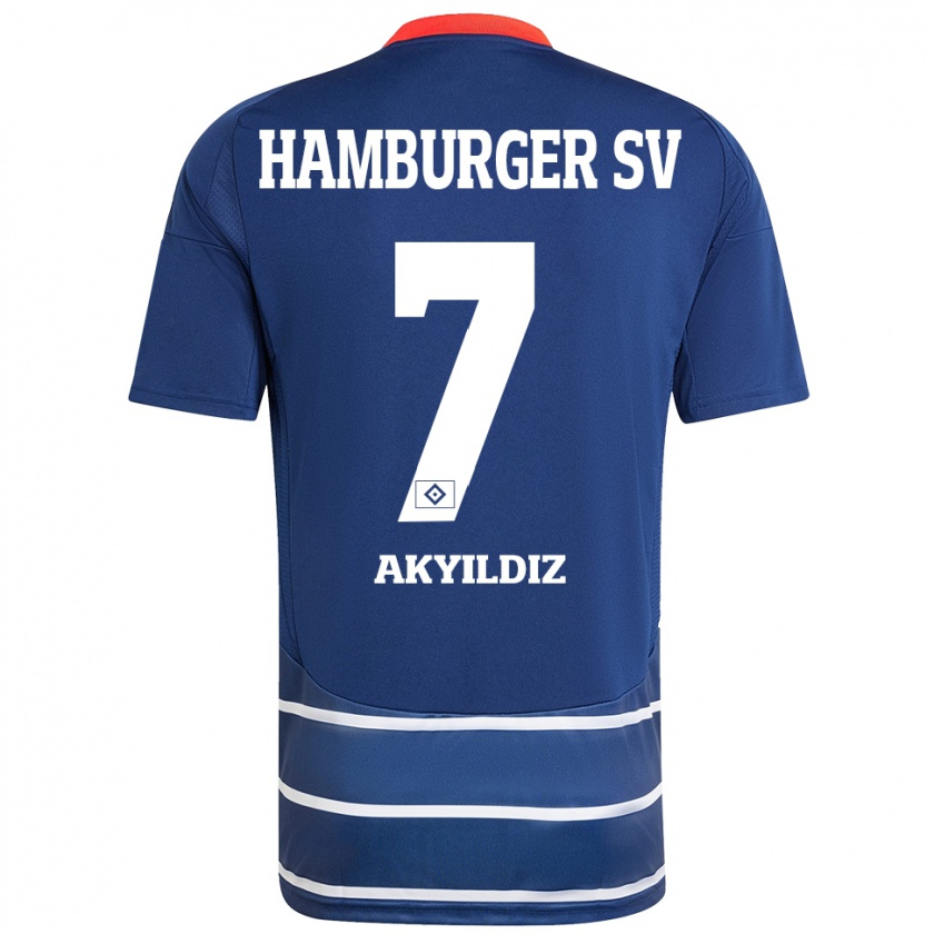 Kandiny Kinder Liam Akyildiz #7 Dunkelblau Auswärtstrikot Trikot 2024/25 T-Shirt