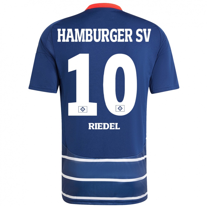 Kandiny Kinder Arnaud Riedel #10 Dunkelblau Auswärtstrikot Trikot 2024/25 T-Shirt