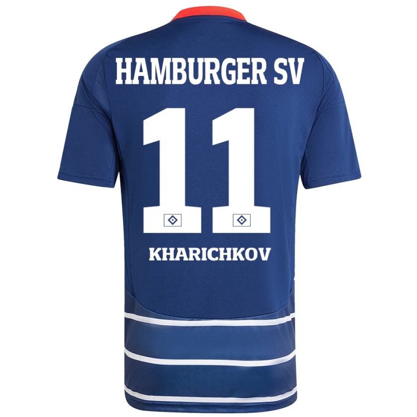 Kandiny Kinder Valentyn Kharichkov #11 Dunkelblau Auswärtstrikot Trikot 2024/25 T-Shirt