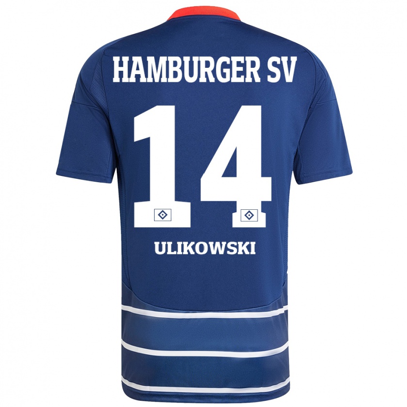 Kandiny Kinder Felix Ulikowski #14 Dunkelblau Auswärtstrikot Trikot 2024/25 T-Shirt