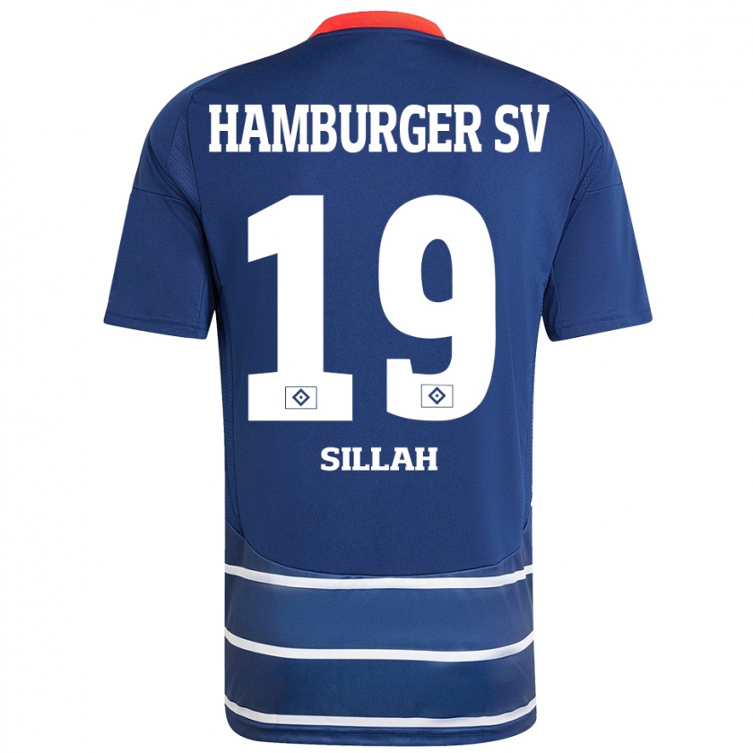 Kandiny Kinder Omar Sillah #19 Dunkelblau Auswärtstrikot Trikot 2024/25 T-Shirt