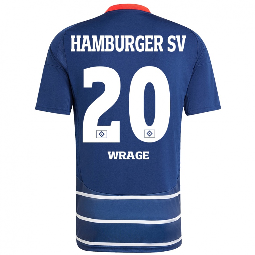 Kandiny Kinder Joris Wrage #20 Dunkelblau Auswärtstrikot Trikot 2024/25 T-Shirt